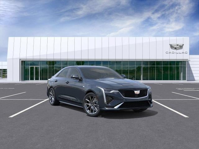 2026 Cadillac CT4 Sport in Deep Space Metallic — front three-quarter view