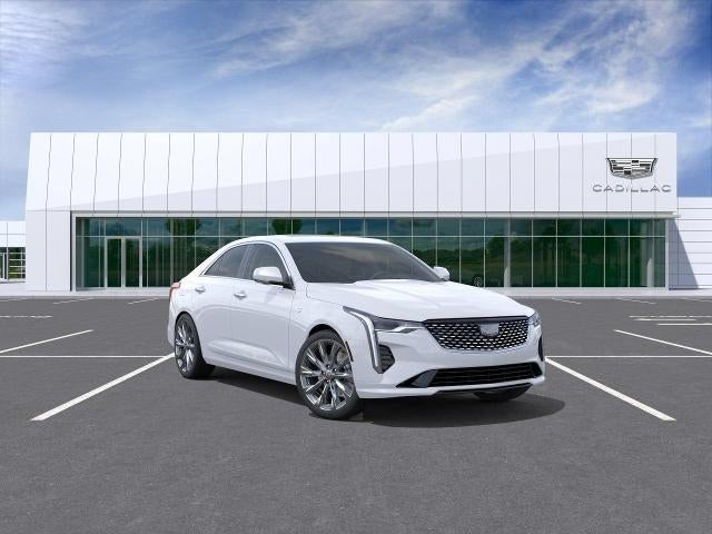 2026 Cadillac CT4 Luxury in Vibrant White Tricoat — front three-quarter view