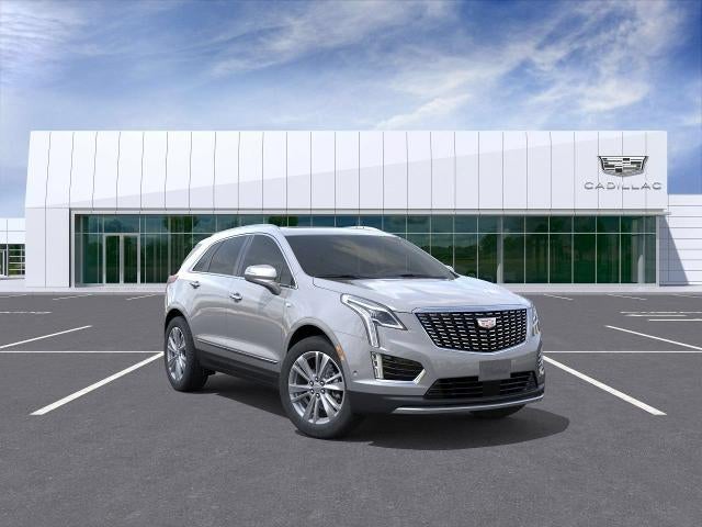 2026 Cadillac XT5 Premium Luxury in Argent Silver Metallic — front three-quarter view