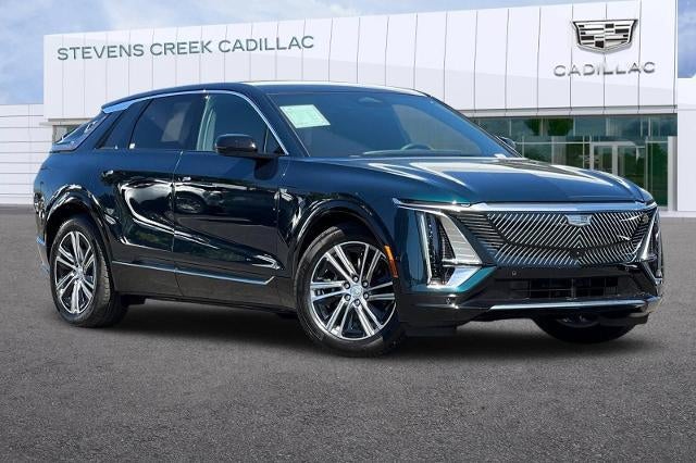 2026 Cadillac LYRIQ Luxury in Emerald Lake Metallic — front three-quarter view