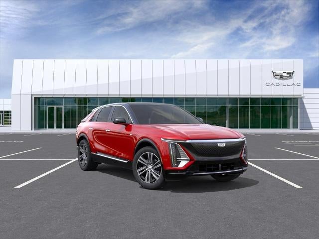2026 Cadillac LYRIQ Premium Luxury in Radiant Red Tintcoat — front three-quarter view