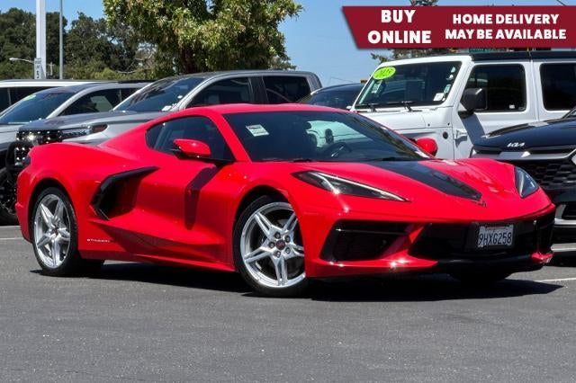 2023 Chevrolet Corvette Stingray 1LT in Torch Red — front three-quarter view