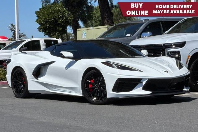 2023 Chevrolet Corvette Stingray 2LT in Arctic White — front three-quarter view