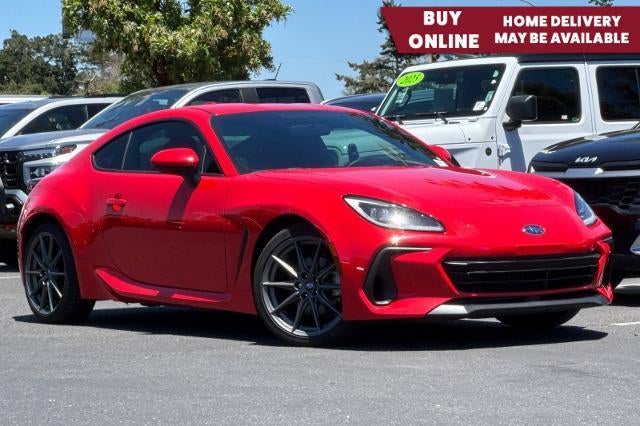 2022 Subaru BRZ Limited in Red — front three-quarter view